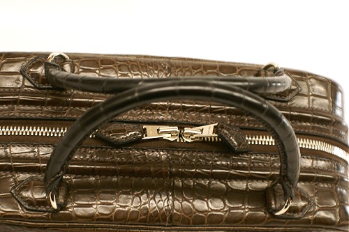 Hermes Matte Havane Alligator DBL Handled Zippered Satchel ...  